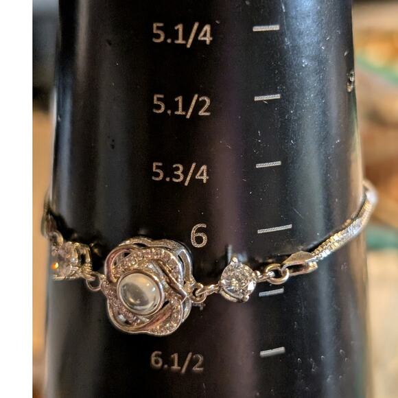 925 Sterling Silver 'I Love You' In 100 Languages Projection Bracelet - Picture 7 of 10